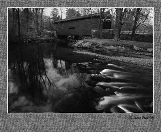 Bartram's Covered Bridge -- Black and White